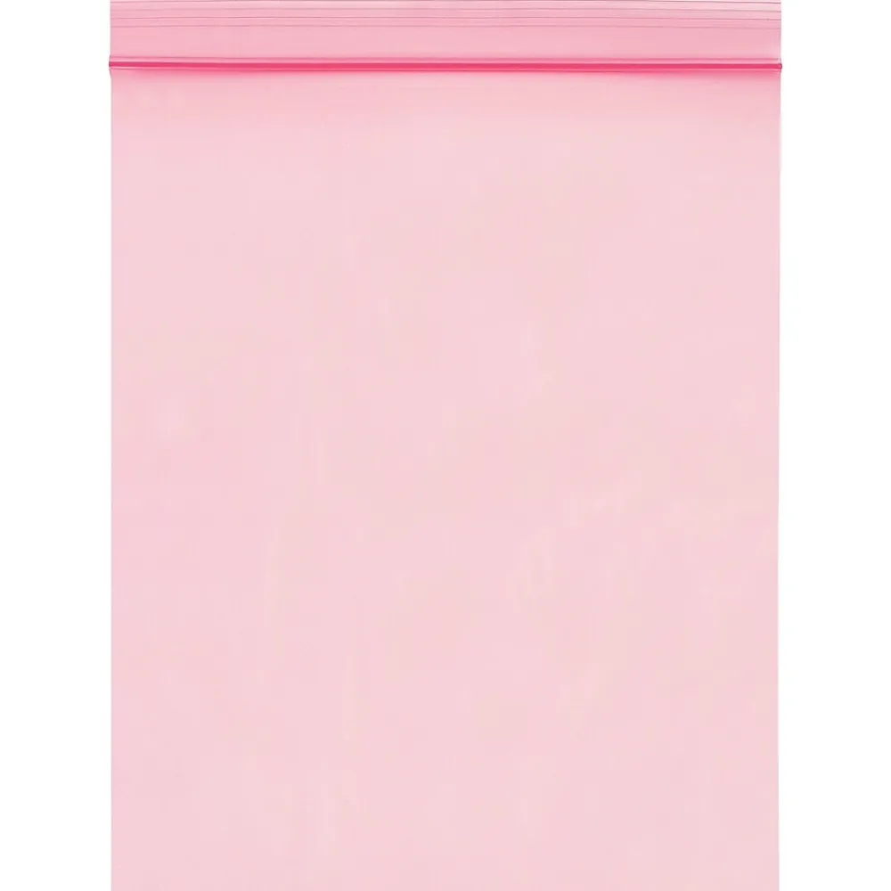 New Partners Brand 6" x 9" Reclosable Poly Bags, 2 Mil, Pink, 1000/Carton (PBAS725)
