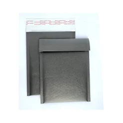 Best Happy Mail 6" x 9" Self-Sealing Bubble Mailer, Black, Dozen (245153)
