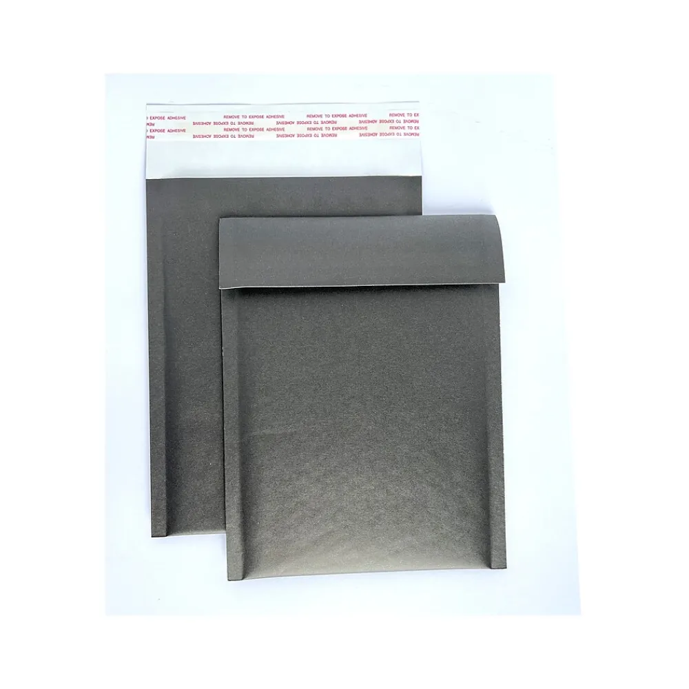Online Happy Mail 6" x 9" Self-Sealing Bubble Mailer, Black (245159)