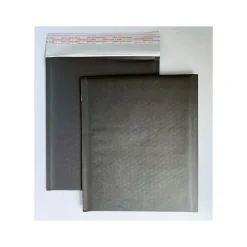 Best Happy Mail 8.5" x 11" Self-Sealing Bubble Mailer, Black, Dozen (245156)