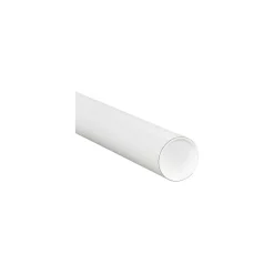 Discount SI Products 3 X 6 WHT MAILING TUBES W/ CAP, 24/Ct