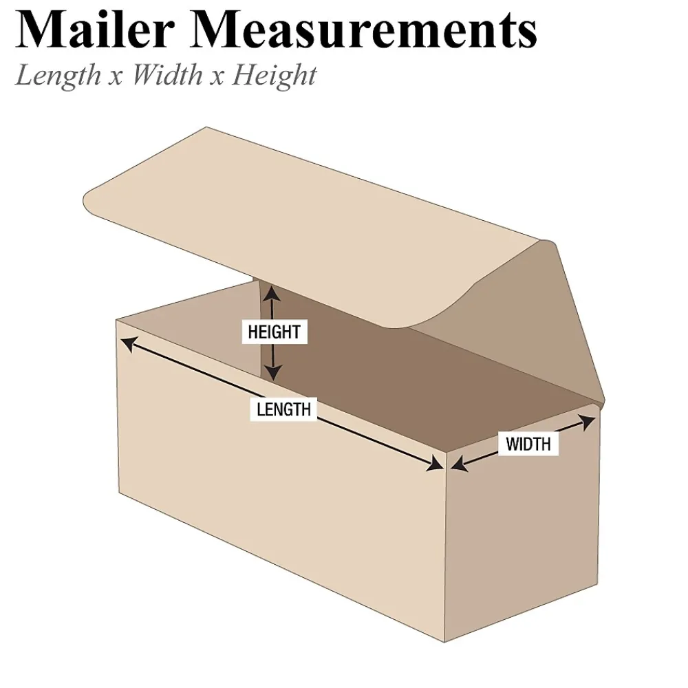 Clearance Partners Brand 8" x 4" x 4" Corrugated Mailers, 50/Bundle (M844K)
