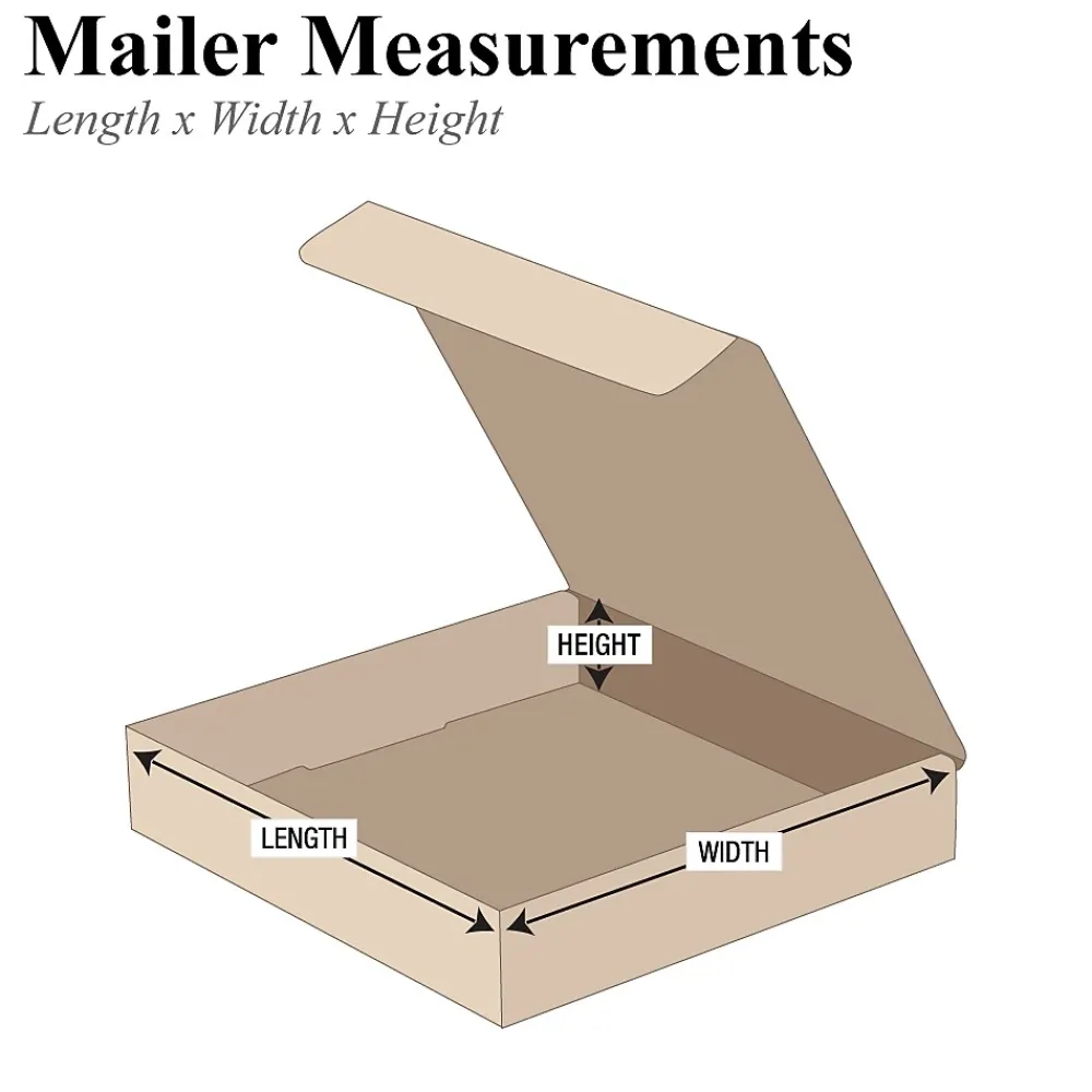 Partners Brand 6" x 6" x 2" Corrugated Mailers, 50/Bundle (M662K)