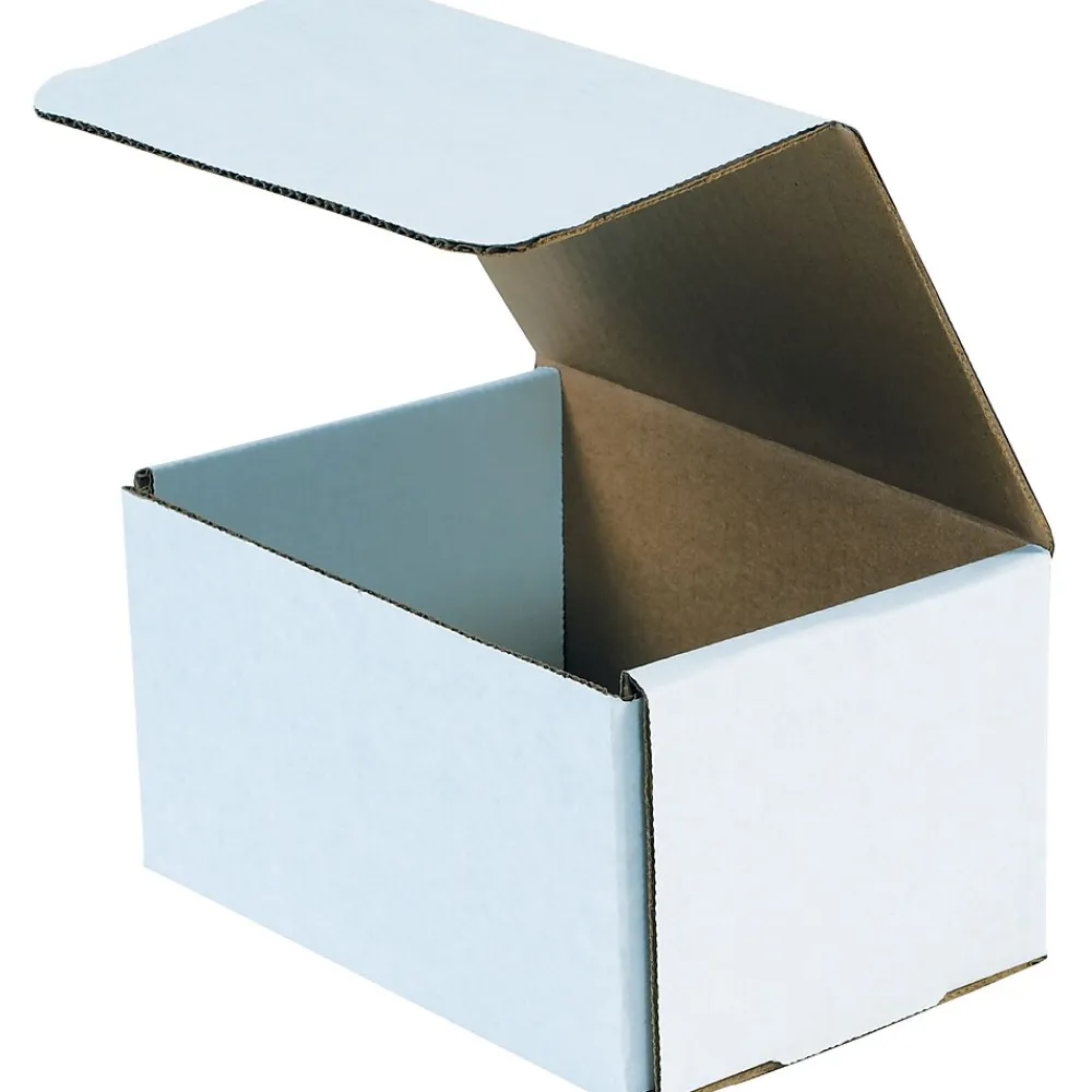 Discount Unbranded 7" x 5" x 3", Corrugated Mailers, White, 50/Bundle (M753)