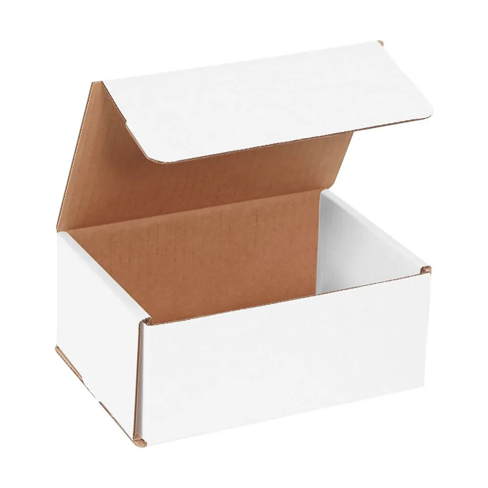 Discount Unbranded 7" x 5" x 3", Corrugated Mailers, White, 50/Bundle (M753)