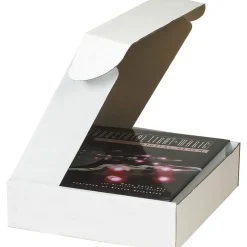 Online Staples 12" x 9" x 4" Deluxe Literature Mailer, White, 5/Pack (55884)
