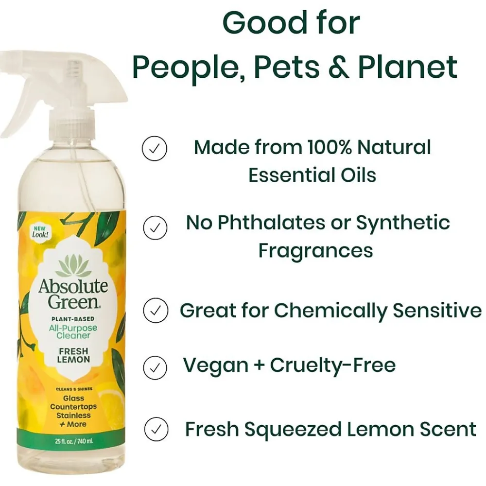 Natural Multipurpose Cleaner, Lemon, 2/Pack (LEMALL-2PK)<Absolute Green New