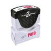 Stamps & Stamp Pads|Accu-Stamp 2 Pre-Inked Rectangle Stamp, PAID, Blue/Red Ink (035535)