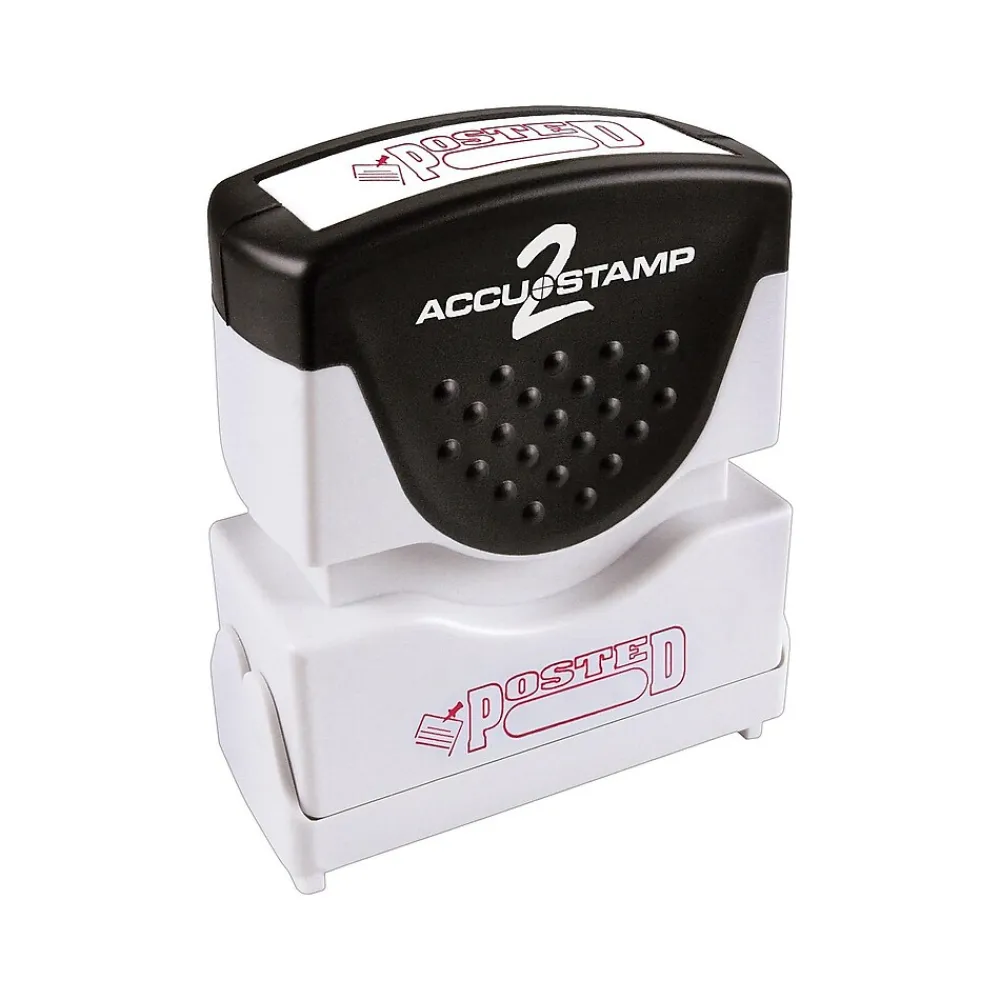 Stamps & Stamp Pads|Accu-Stamp 2 Pre-Inked Stamp, POSTED, Red Ink (COS035580)