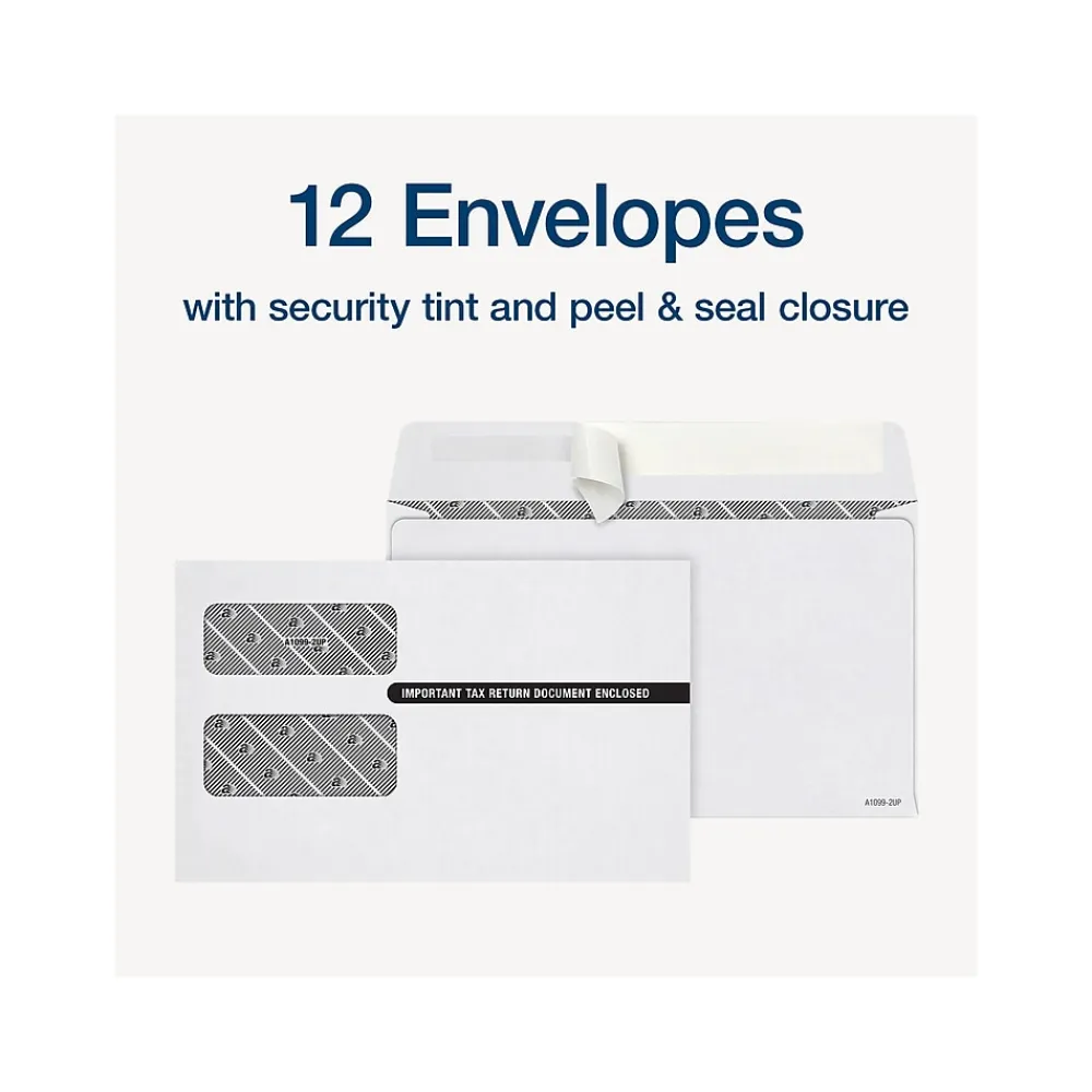 Tax Forms*Adams 2024 1098 Mortgage Interest Statement Tax Form with Envelope, 3-Part, 2-Up, Copy A, B, C, 12/Pack (STAX1098-24)
