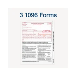 Tax Forms*Adams 2024 1099-MISC Tax Form, 4-Part, 2-Up, Copy A, 1, B, 2, 24/Pack (STAX524MISC-24)
