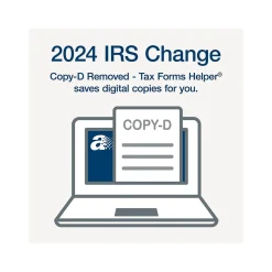 Tax Forms*Adams 2024 1099-R Tax Form with Access to Tax Forms Helper, 5-Part, 2-Up, Copy A, 1, B, 2, 10/Pack (STAX5R-24)