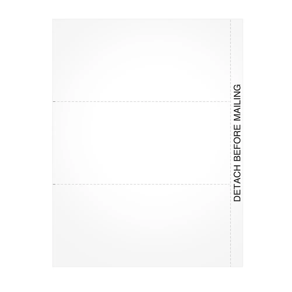 Tax Forms*Adams 2024 W-2 or 1099 Blank 3-up Laser/Inkject Tax Forms, 102/pack (LB1099NB34)
