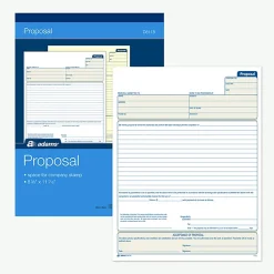 Business Forms*Adams 2-part carbonless Proposal Book, 8 3/8