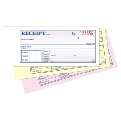 Accounting & Record Journals*Adams 3-Part Carbonless Receipts Book, 7.19" x 2.75", 50 Forms/Book (ABF TC2701)