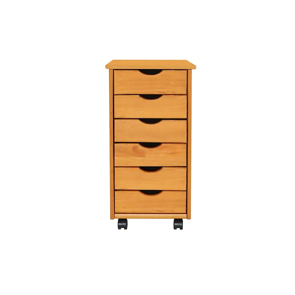 Storage Cabinets*Adeptus 25.8" Solid Pine Drawer Cabinet, Medium (C0008)