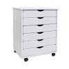 Storage Cabinets*Adeptus 25.43" Wood Drawer Cabinet, Whitewash (76181)