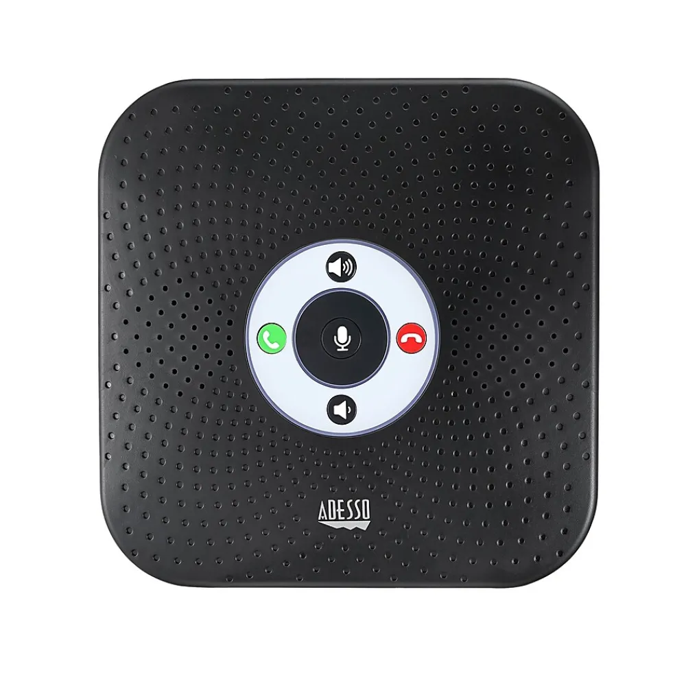 Adesso 360° Xtream S8 Conference Call Bluetooth/Wired Speaker with Microphone and USB 3.0 Hubs, Black