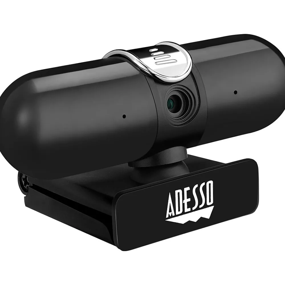 Online Adesso CyberTrack HD 2560x1440 Webcam, 4 Megapixels, Black/Silver (CYBERTRACKH7)
