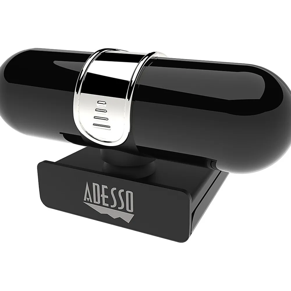 Online Adesso CyberTrack HD 2560x1440 Webcam, 4 Megapixels, Black/Silver (CYBERTRACKH7)