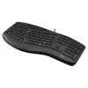 New Adesso Tru-Form Media Ergonomic Keyboard, Black (AKB-160UB)