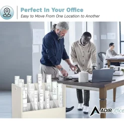File Cabinets*AdirOffice 21-Slot Mobile Roll File, Lockable, 28.5