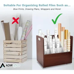 File Cabinets*AdirOffice 21-Slot Roll File, Lockable, 28.5
