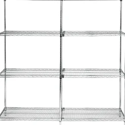 Shelving*Quantum Storage Systems Adjustable Open Wire Shelving Starter Units, 60" x 18" x 74"