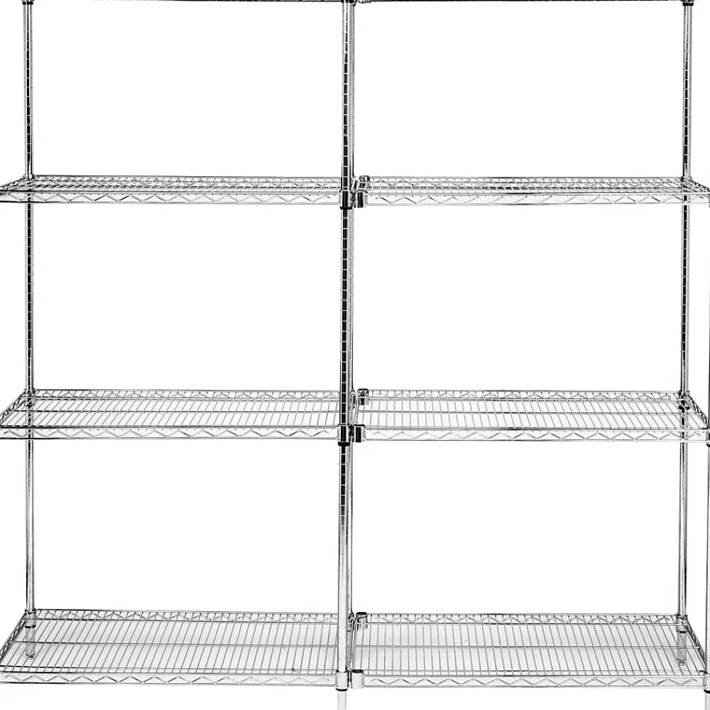 Shelving*Quantum Storage Systems Adjustable Open Wire Shelving Starter Units, 72" x 24" x 74"