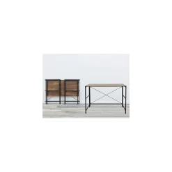 Corner Desks*Advantus Flipshelf 40"W Workstation Desk, Wood Grain/Black (39347)