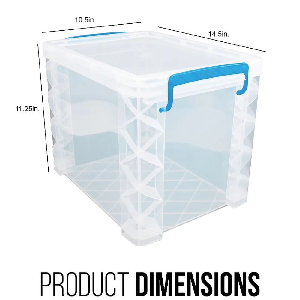 File Storage|Advantus Super Stacker File Box, Letter Size, Clear (36872)