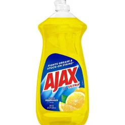 Liquid Dish Soap Lemon, 28 oz., 9/Carton (144673CT)<Ajax