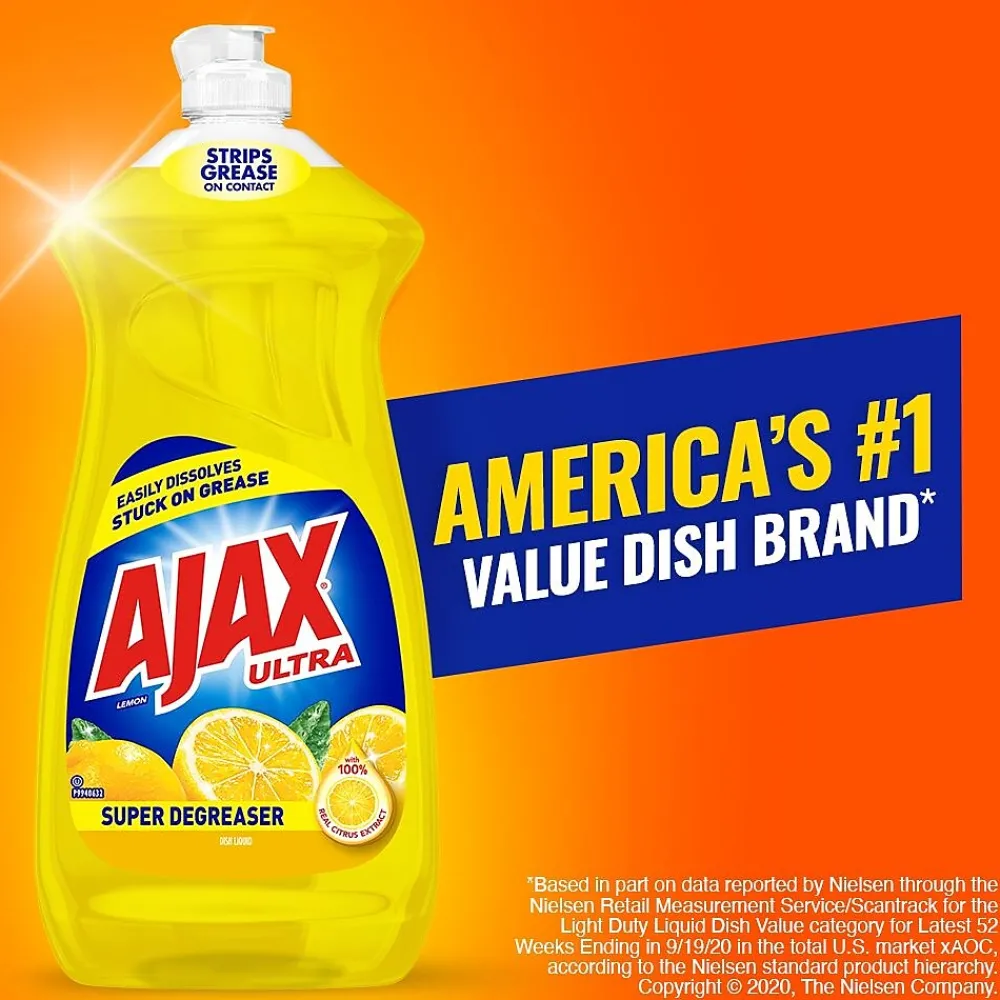 Super Degreaser Liquid Dish Soap, Lemon, 28 oz. (144673)<Ajax Sale