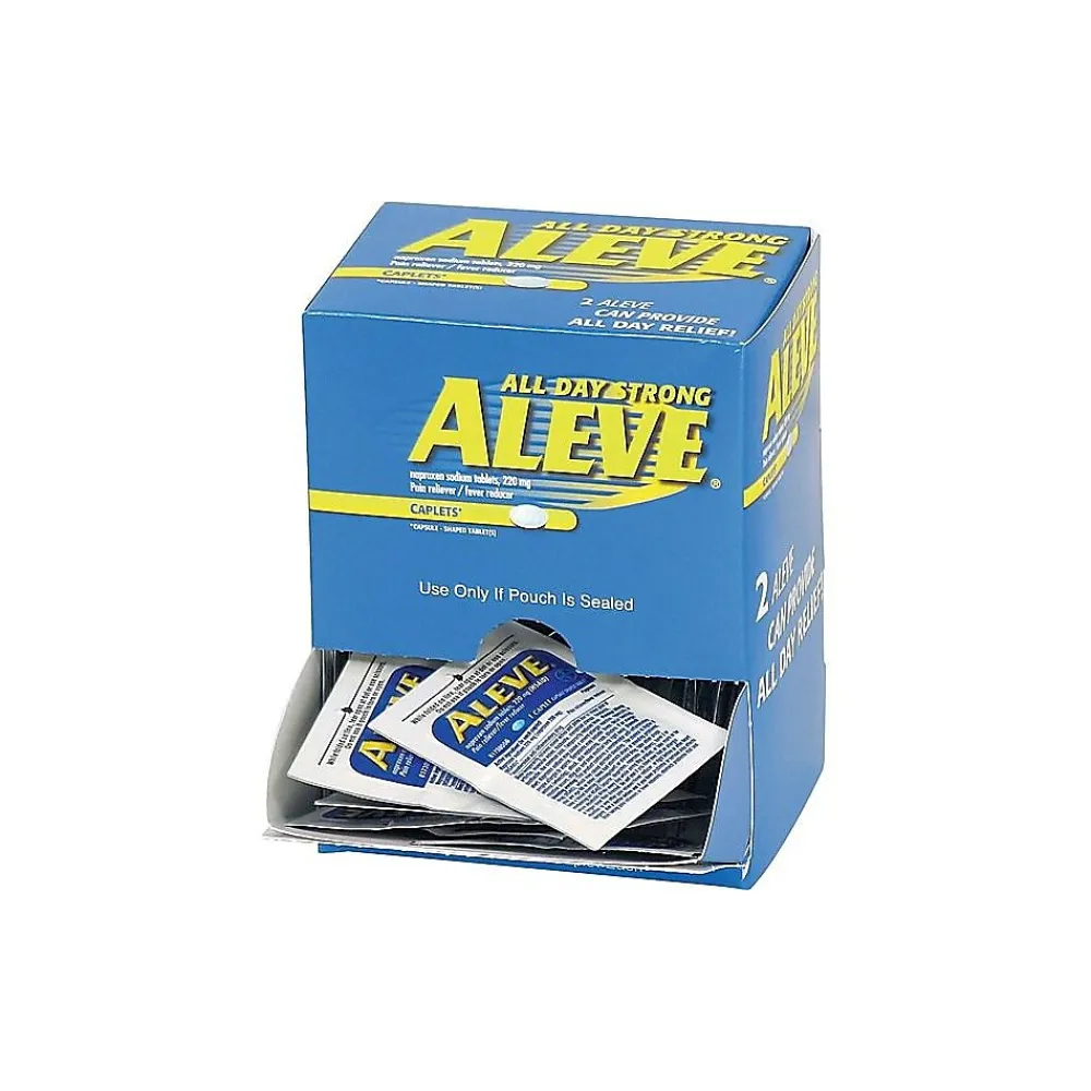 220mg Naproxen Caplets, 1/Packet, 50 Packets/Box (7534-50X12-SBA)<Aleve Best