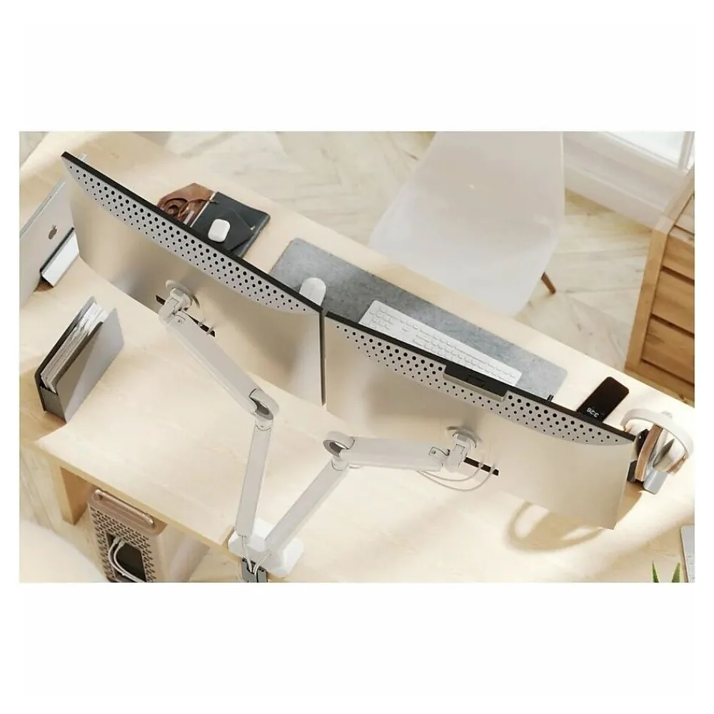 New ALOGIC Glide Adjustable Dual Arms, Up to 35" Monitor, White (C32GMA2)