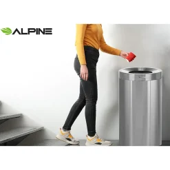 Commercial Indoor Trash Can, 27 Gallon, Stainless Steel (475-27)<Alpine Industries Hot