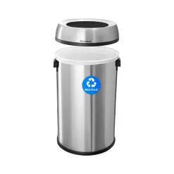 Commercial Indoor Single-Stream Recycling Station, 17-Gallon, Stainless Steel (ALP470-65L-R)<Alpine Industries Discount
