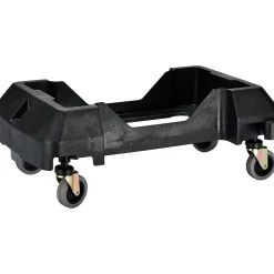 Polypropylene Recycling Bin with Swing Lid and Dolly, 23-Gallon, Green (ALP477-GRN1-PKD)<Alpine Industries New