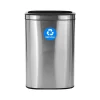 Recycling Station, 10.5 Gallon, Silver (ALP470-40L-R)<Alpine Industries New