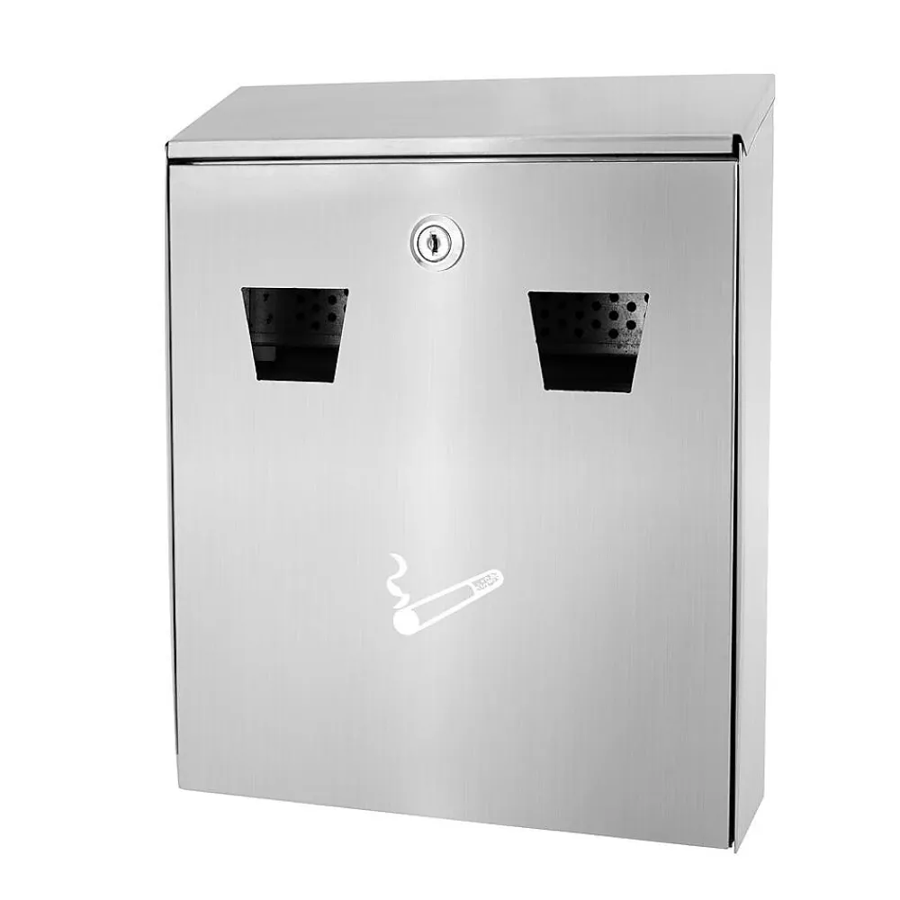 Stainless Steel Outdoor Cigarette Receptacle (490-01-SS)<Alpine Industries Outlet