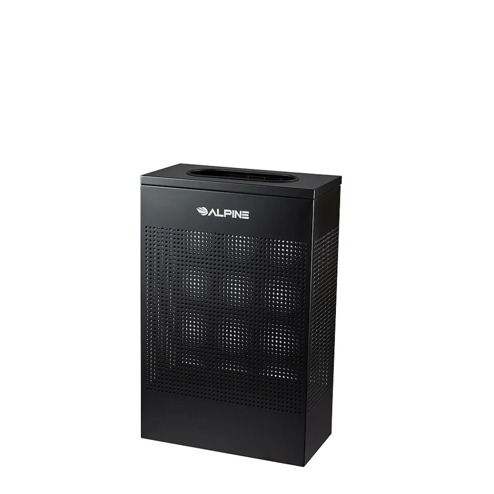 Stainless Steel Trash Can, 13 Gallon, Black (ALP438-13-BLK)<Alpine Industries New