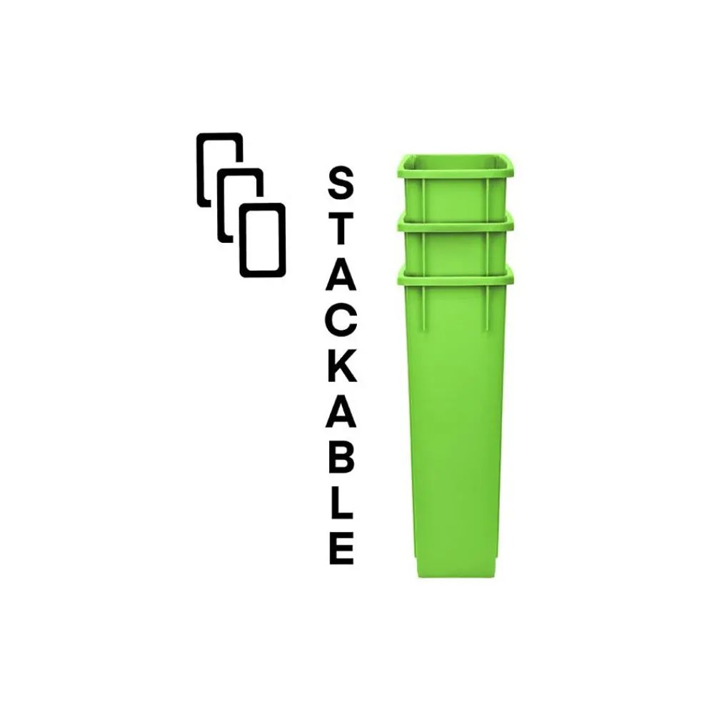 Trash Can with Swing Lid, 23-Gallon, Lime Green, 3/Pack (4778-1-LGRN-3)<Alpine Industries Best