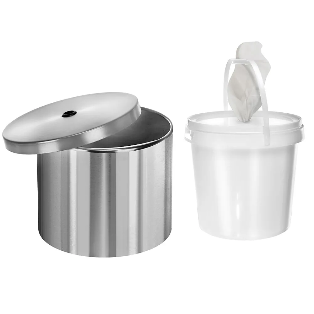Universal Wall Mounted Wet Wipe Dispenser, Stainless Steel (4777-W)<Alpine Industries