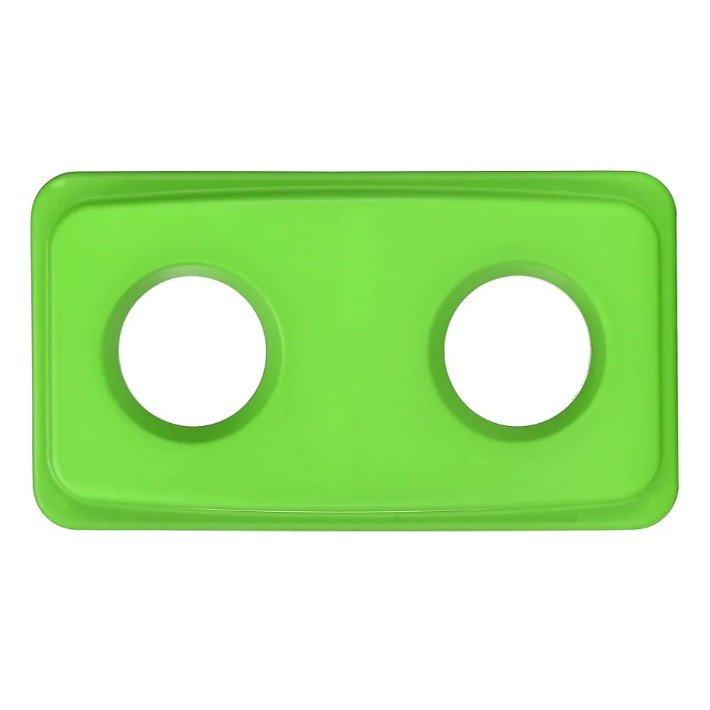 Alpine Polypropylene Can with Bottle Recycling Lid, 23-Gallon, Lime Green, 3/Pack (4778-3-LGRN-3)<Alpine Industries New