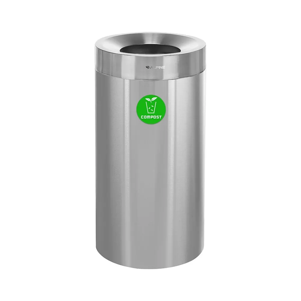 Alpine Stainless Steel Compost Bin, 27 Gallon (ALP475-27-CO)<Alpine Industries