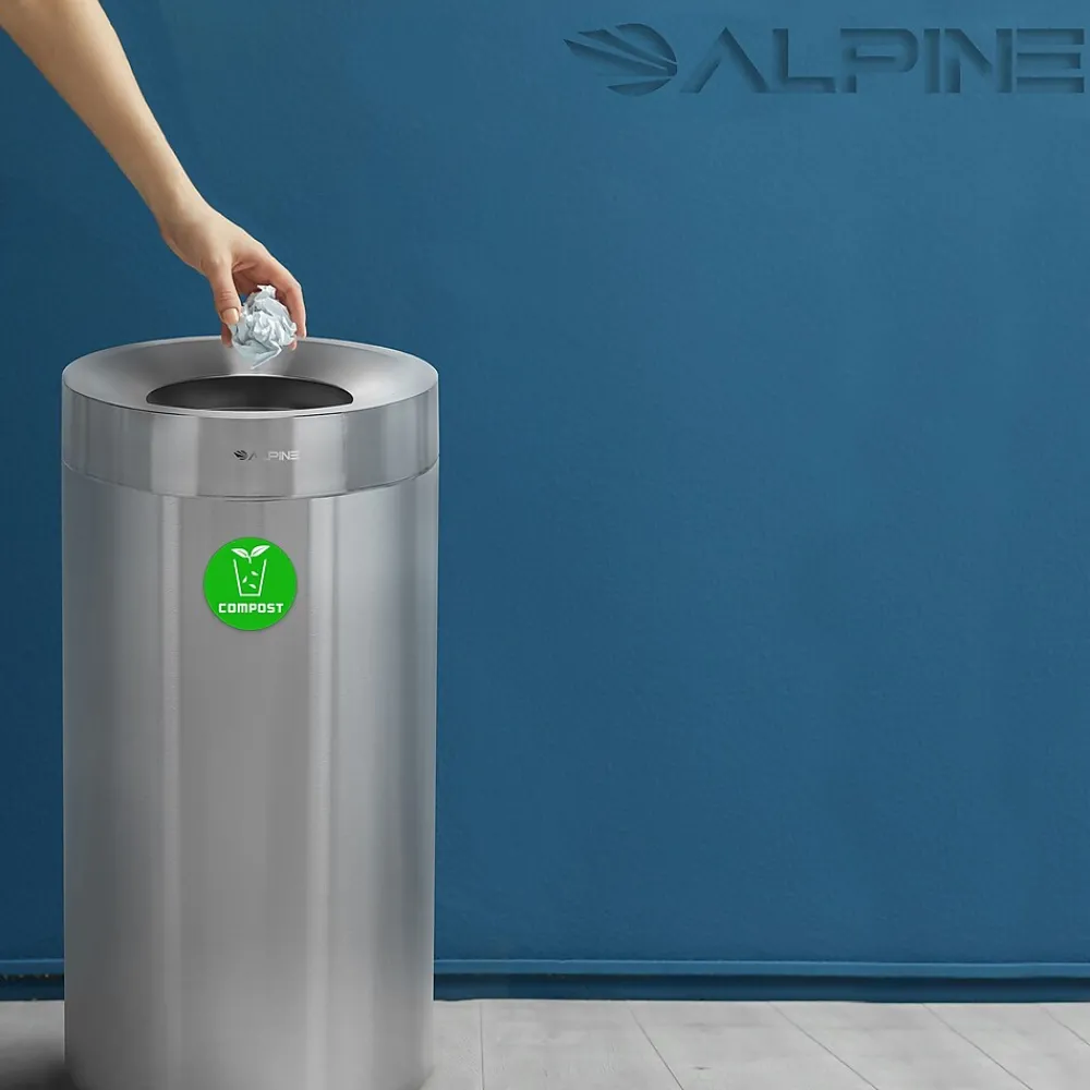 Alpine Stainless Steel Compost Bin, 27 Gallon (ALP475-27-CO)<Alpine Industries