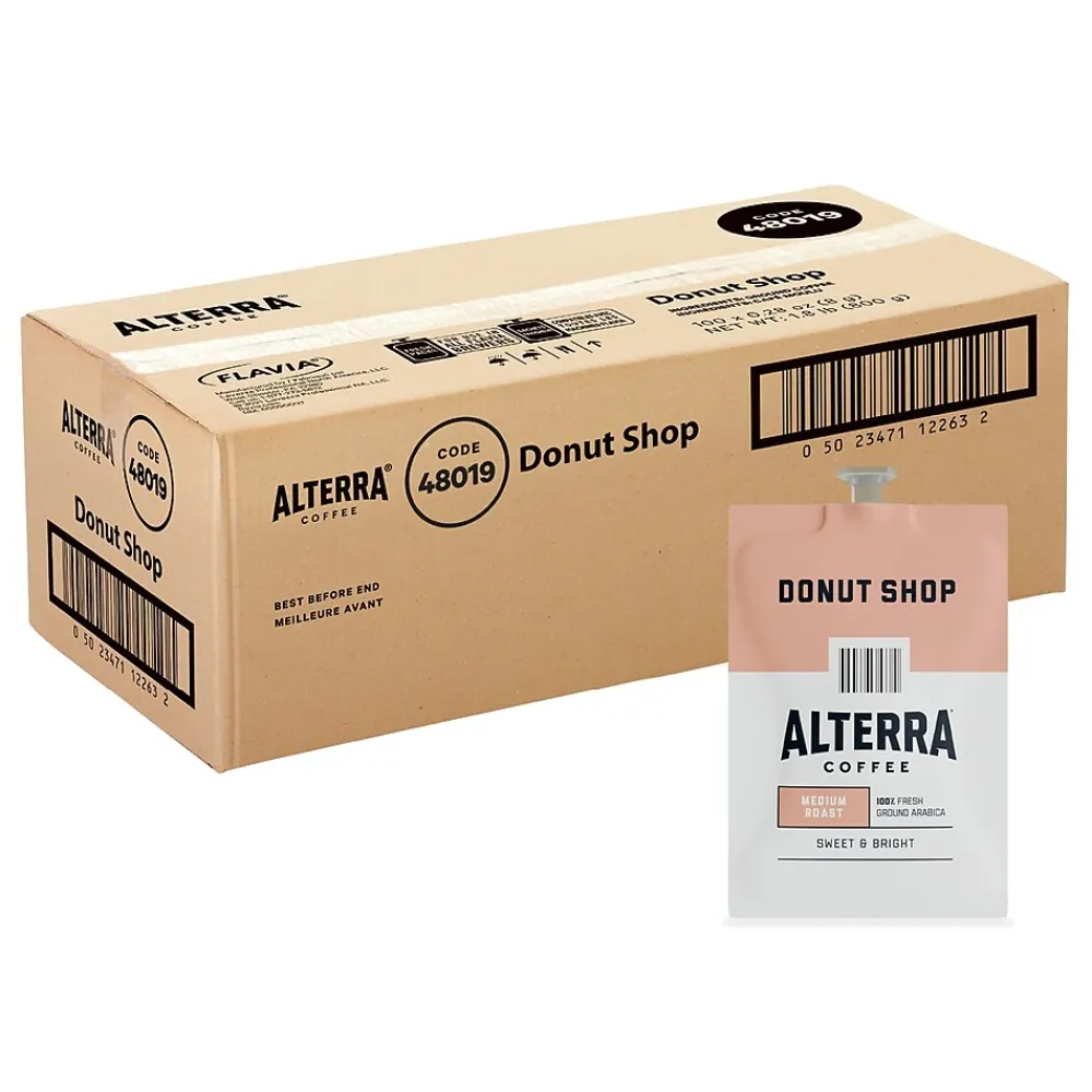 Alterra Donut Shop Blend Coffee Flavia Freshpack, Medium Roast, 100/Carton (MDRA200)