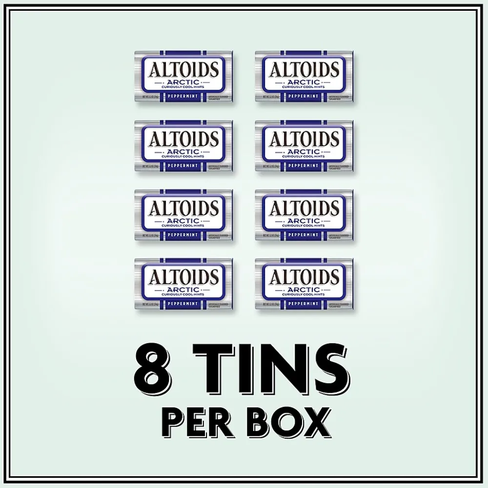 Altoids Sugar Free Peppermint Mints, 9.6 oz., 8 Pieces/Pack, 8/Box (209-00488)
