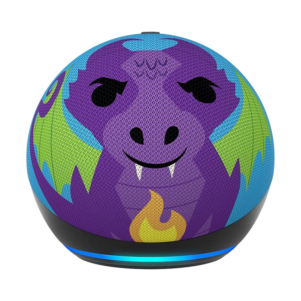 Amazon Echo Dot (5th Gen) Kids Bluetooth, Wi-Fi Wireless Smart Speaker, Dragon (B09B96PMLY)