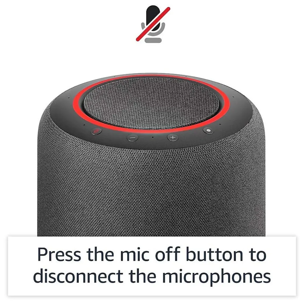 Amazon Studio Zigbee, Wi-Fi, Bluetooh Wireless Smart Speaker, Charcoal (B07G9Y3ZMC)